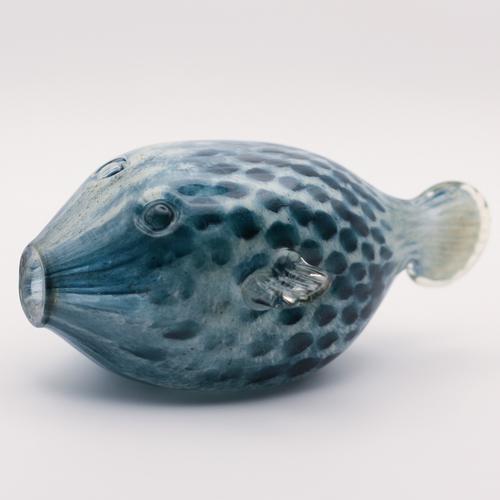 Glass fish sculpture
