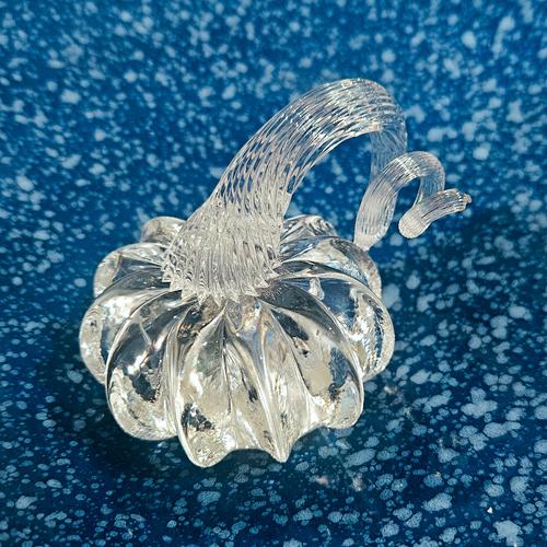 Pumpkin on blue background