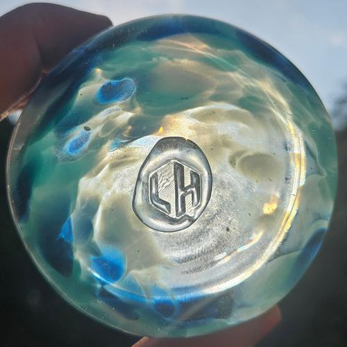 Stamp mark on bottom of glass